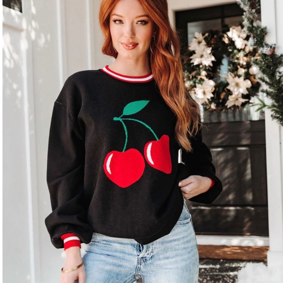 Comfy Cherry Sweater - Picture 2 of 3